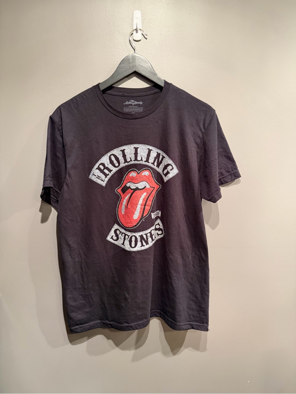 Rolling Stones Tongue Logo T Shirt Mens Medium Black Band Tee Bravado 2023 Rock